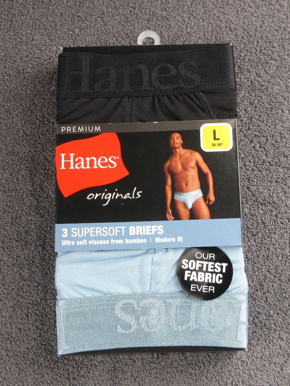 Men's Hanes Originals supersoft briefs - low rise, no fly
